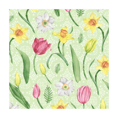 Duni servetten joyful blooms 3-laags tissue 33x33cm