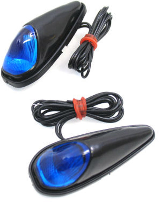 Edge lamp led set plak lamp blauw huis zwart