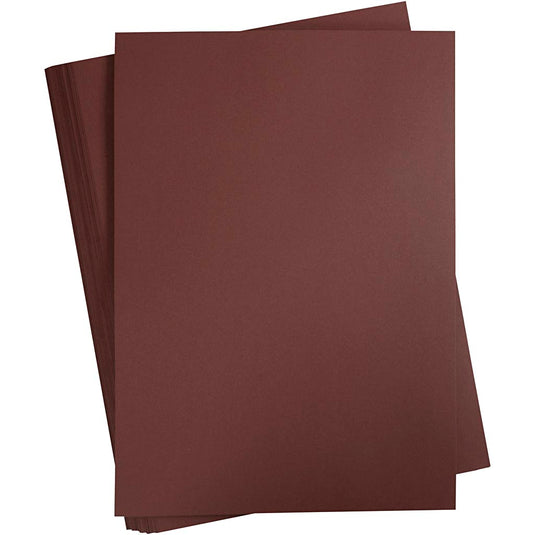 Gekleurd karton, a2, vel 420x594 mm, 180 gr, donkerbruin, 100 vel 1 doos