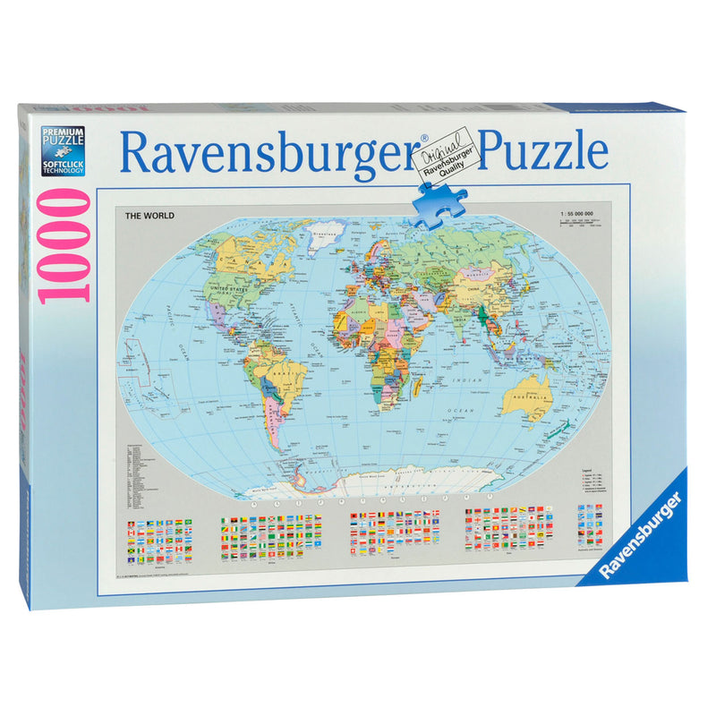 Load image into Gallery viewer, Ravensburger Staatkundige Wereldkaart 1000st.
