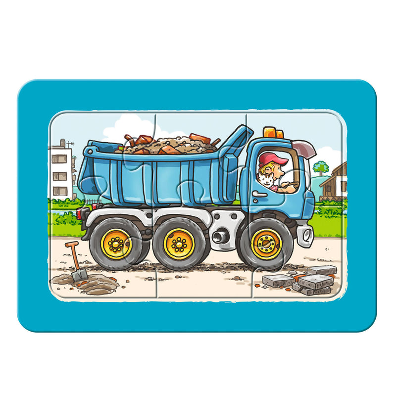 Afbeelding laden in galerijviewer, Ravensburger graafmachine, tractor en kiepauto- my first puzzels -3x6 stukjes - kinderpuzzel
