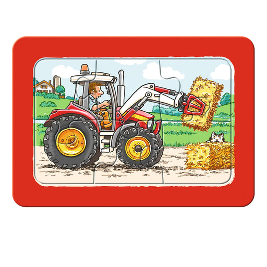 Ravensburger graafmachine, tractor en kiepauto, 3x6st.