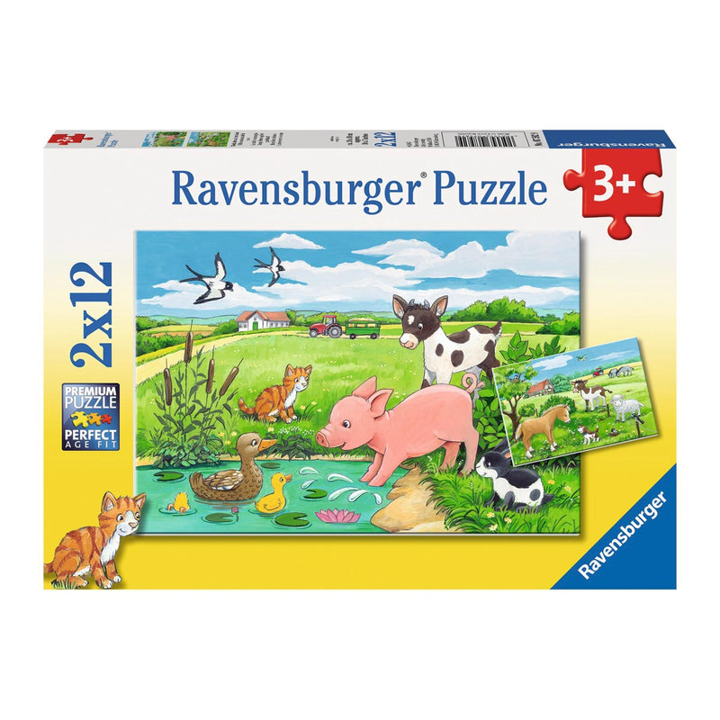 Load image into Gallery viewer, Ravensburger jonge dieren op het platteland, 2x12st.
