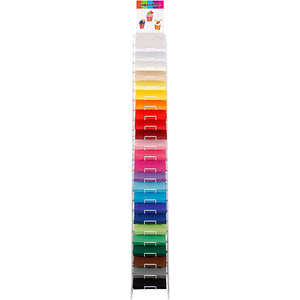 Gekleurd karton, a4, vel 210x297 mm, 180 gr, diverse kleuren, 24x100 vel 1 doos