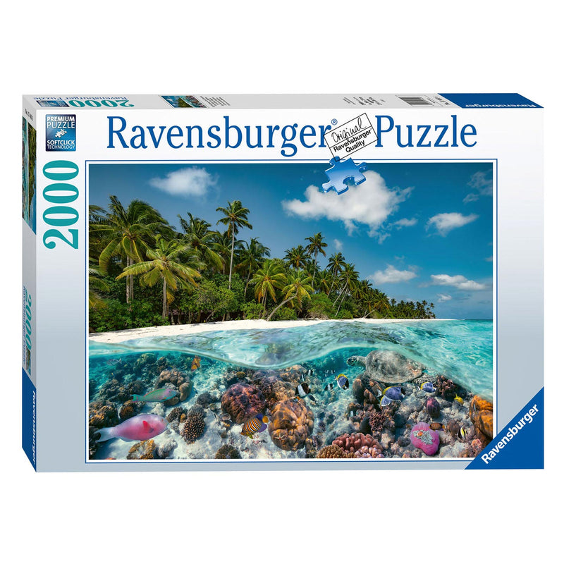 Load image into Gallery viewer, Ravensburger puzzel een duik op de malediven, 2000st.
