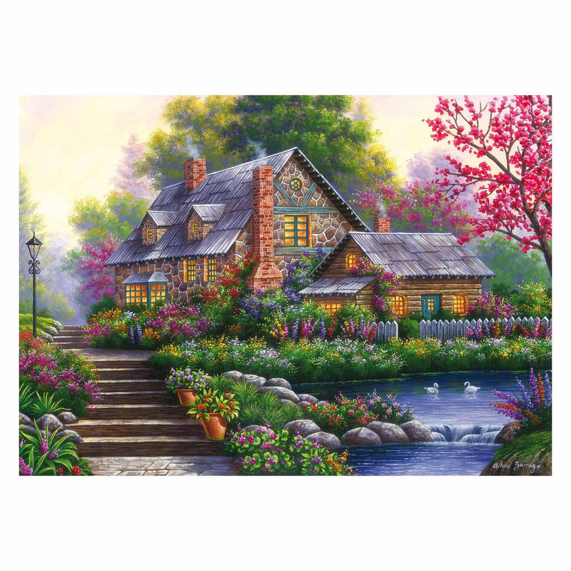 Load image into Gallery viewer, Ravensburger Puzzel Romantische Cottage 1000st.

