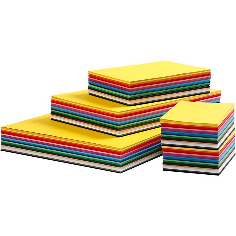 Load image into Gallery viewer, Creotime https: www.cchobby.nl gekleurd-karton-a3-a4-a5-a6-180-gr-diverse-kleuren-1500-div-vellen-1-doos

