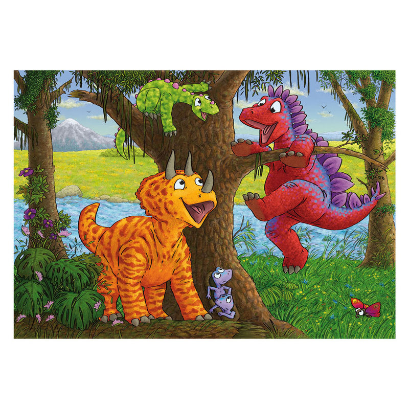 Afbeelding laden in galerijviewer, Ravensburger legpuzzel spelende dino's, 2x24st.
