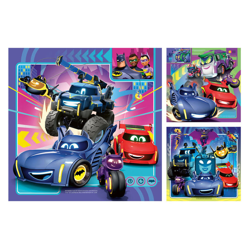 Afbeelding laden in galerijviewer, Ravensburger puzzel batwheels - drie puzzels - 49 stukjes - kinderpuzzel

