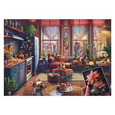 Ravensburger puzzel cozy boho studio - legpuzzel - 500 large format stukjes