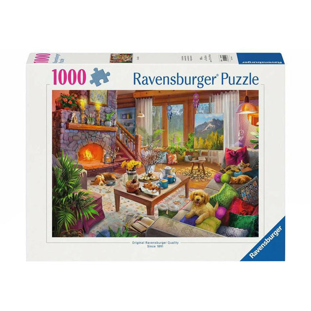 Load image into Gallery viewer, Ravensburger legpuzzel gezellige hut, 1000st.
