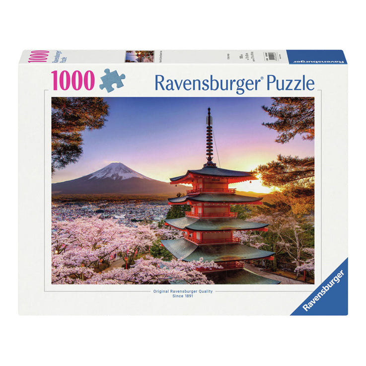 Load image into Gallery viewer, Ravensburger legpuzzel kersenbloesem bij fuji berg, 1000st.
