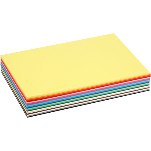 Colortime gekleurd karton, a4, vel 210x297 mm, 180 gr, diverse kleuren, 300 div vellen 1 doos