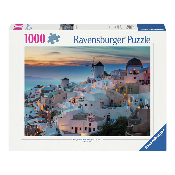 Load image into Gallery viewer, Ravensburger legpuzzel avond in santorini, 1000st.
