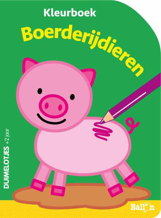 De ballon ballon kleurboek boerderijdieren