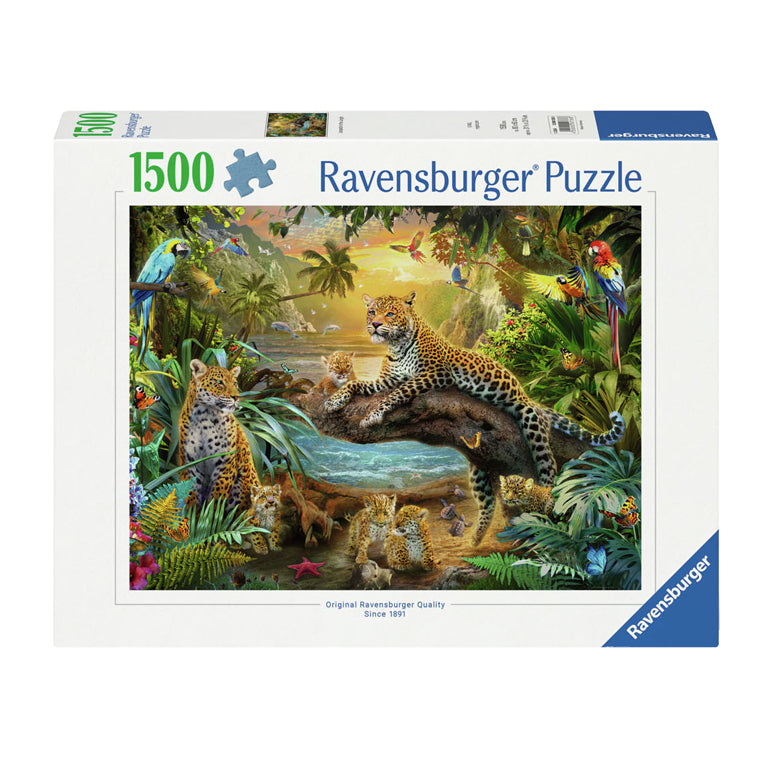 Load image into Gallery viewer, Ravensburger legpuzzel luipaarden in de jungle, 1500st.
