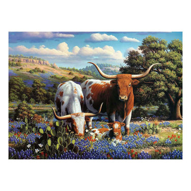 Ravensburger puzzel loving longhorns - legpuzzel - 500 stukjes
