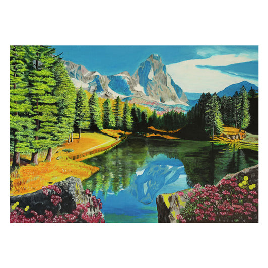 Ravensburger puzzel rocky mountain reflections - legpuzzel - 300 stukjes extra groot
