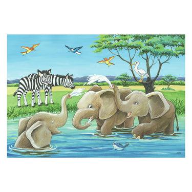 Ravensburger puzzel jonge dieren uit de hele wereld - 2 x 12 stukjes