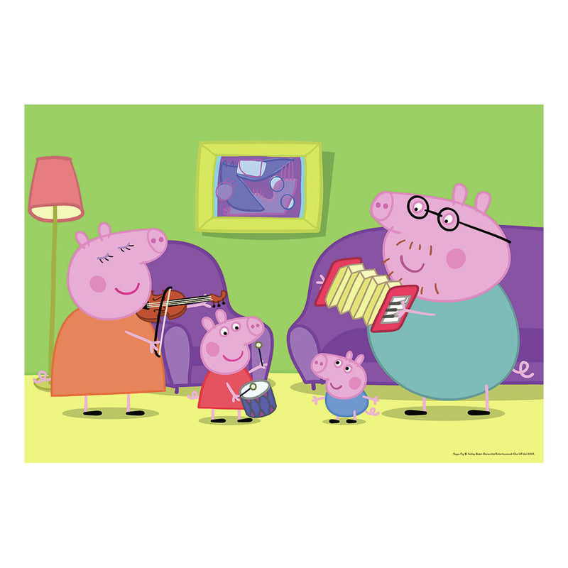 Afbeelding laden in galerijviewer, Ravensburger puzzel thuis bij peppa pig - twee puzzels - 12 stukjes - kinderpuzzel
