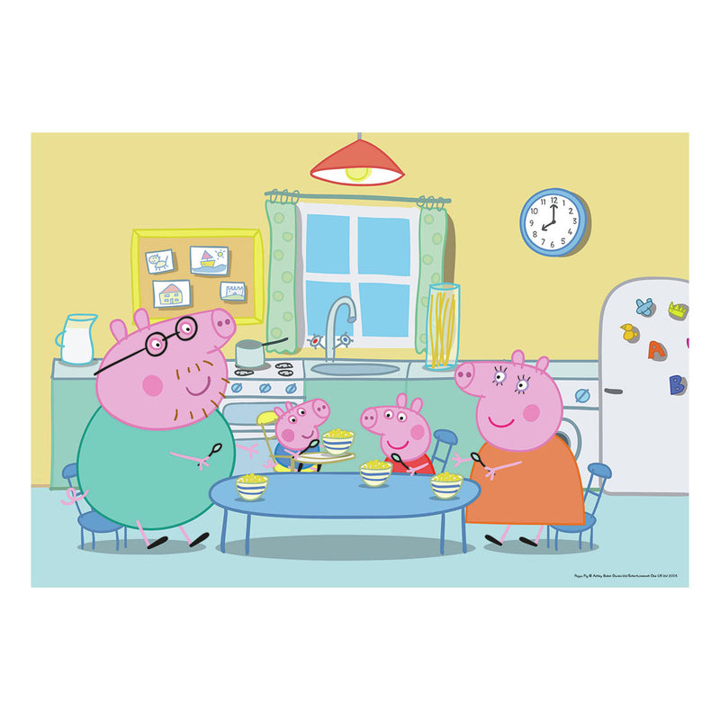 Afbeelding laden in galerijviewer, Ravensburger puzzel thuis bij peppa pig - twee puzzels - 12 stukjes - kinderpuzzel
