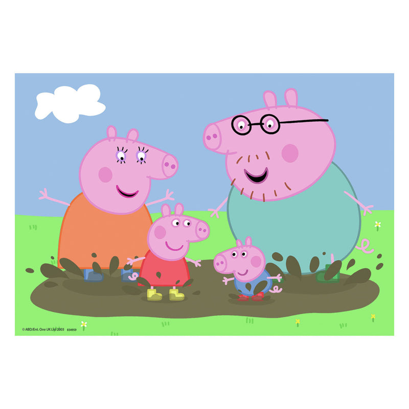 Load image into Gallery viewer, Ravensburger legpuzzel gelukkige familie peppa pig, 2x24st.
