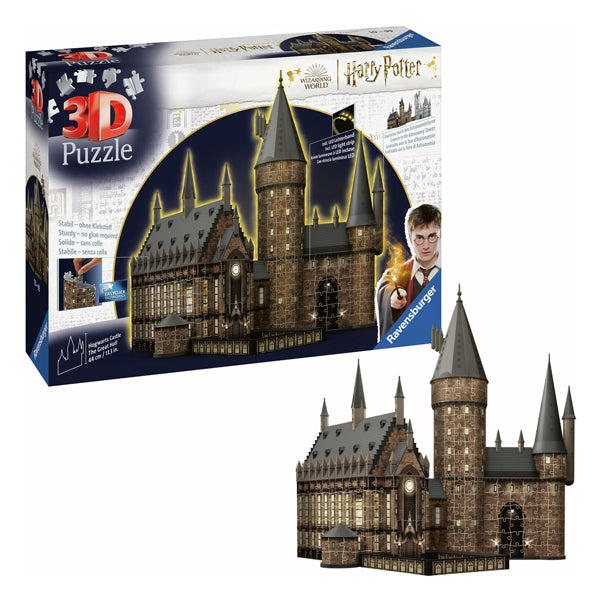 Load image into Gallery viewer, Ravensburger 3d puzzel harry potter hogwarts the great hall (night edition), 540st.
