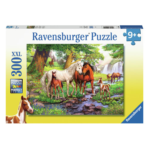 Load image into Gallery viewer, Ravensburger legpuzzel xxl wilde paarden bij de rivier, 300st.
