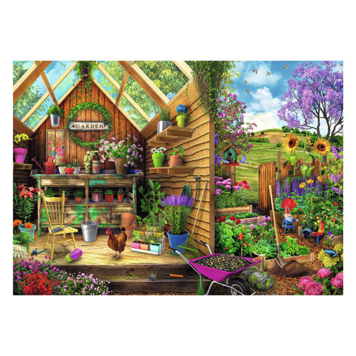 Afbeelding laden in galerijviewer, Ravensburger puzzel blik in het tuinhuis - legpuzzel - 300 stukjes extra groot

