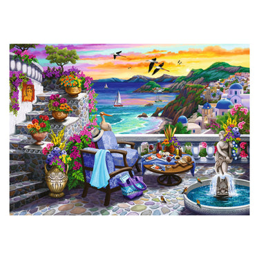 Ravensburger puzzel santorini sunset - legpuzzel - 300 large format stukjes
