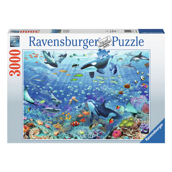 Load image into Gallery viewer, Ravensburger legpuzzel kleurrijke onderwaterwereld, 3000st.
