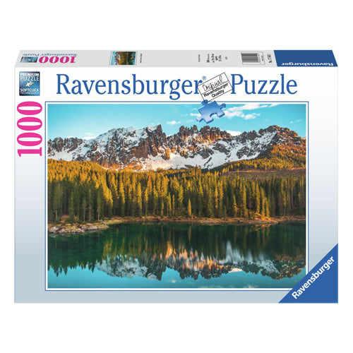 Ravensburger legpuzzel italian landscapes lago di carezza, 1000st.