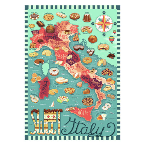 Load image into Gallery viewer, Ravensburger legpuzzel map of italy sweet, 1000st.
