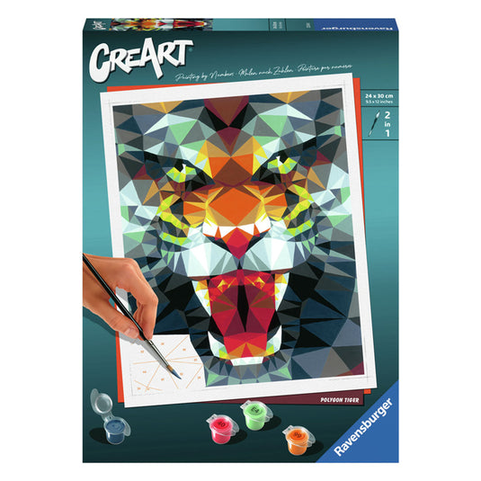 Ravensburger creart schilderen op nummer - polygon tijger