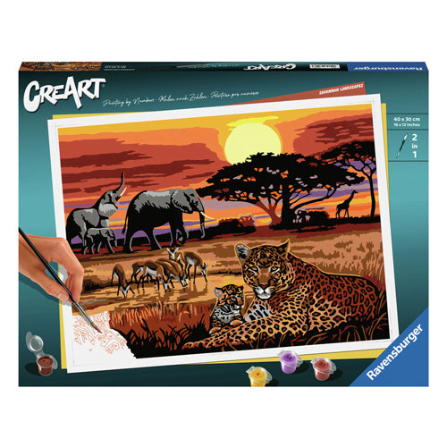 Load image into Gallery viewer, Ravensburger creart schilderen op nummer - savannah landscapes
