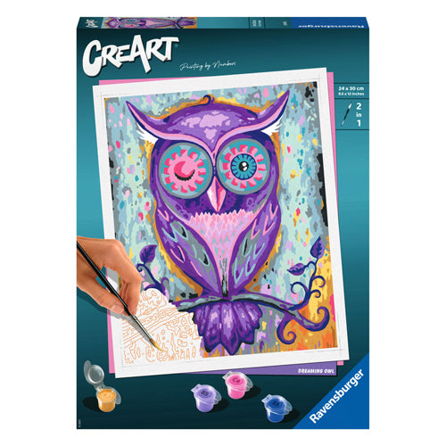 Load image into Gallery viewer, Ravensburger creart schilderen op nummer - dreaming owl
