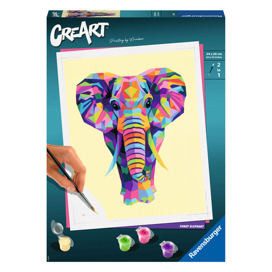 Ravensburger schilderen op nummer ravensburger creart schilderen op nummer - elephant