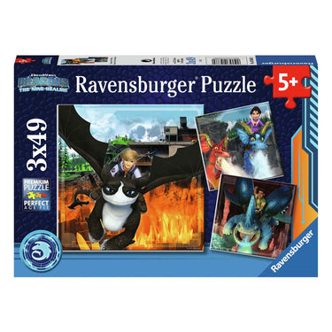 Ravensburger dragons the nine realms legpuzzel, 3x49st.