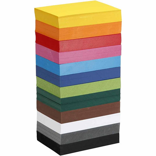 Colortime gekleurd karton, a6, vel 105x148 mm, 180 gr, diverse kleuren, 12x100 vel 1 doos