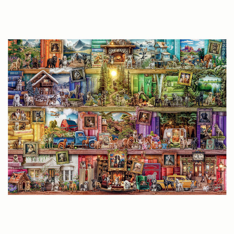 Load image into Gallery viewer, Ravensburger legpuzzel the library of dogs, 1000st.
