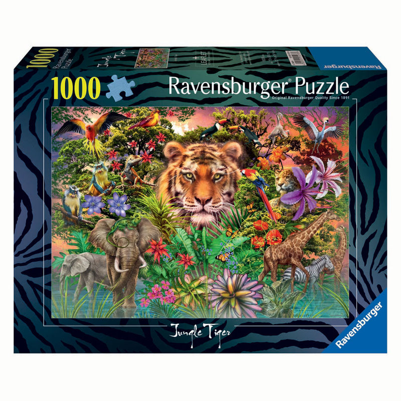 Load image into Gallery viewer, Merkloos sans marque ravensburger legpuzzel jungle tiger, 1000st.
