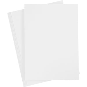 Creativ company wit karton 210 grams - sneeuwwit a4 karton - hobbykarton - stevig papier - a4 papier 210 grams - knutselpapier creatief karton - 21x29,7 cm - a4 - 10 vellen