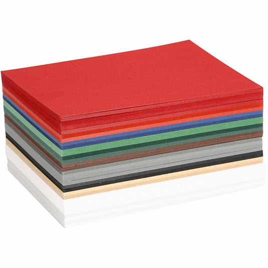 Colortime kerst karton, a6, vel 105x148 mm, 180 gr, diverse kleuren, 300 div vellen 1 doos