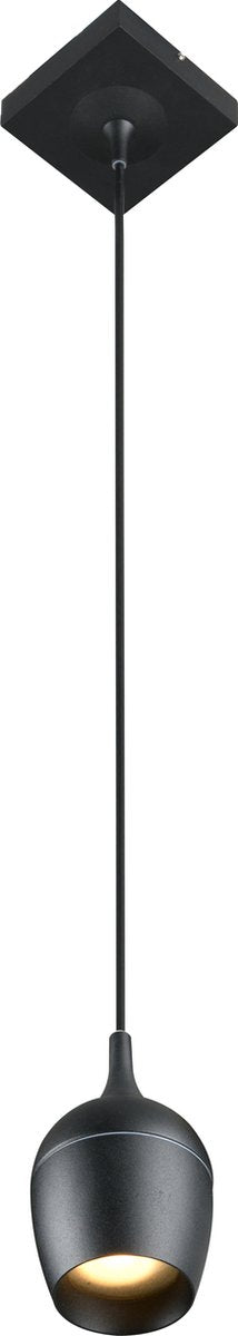 Lucide preston - hanglamp badkamer - ø 10 cm - 1xgu10 - ip44 - zwart