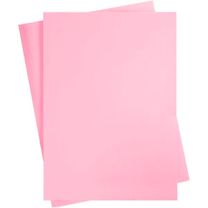 Gekleurd karton, a2, vel 420x594 mm, 180 gr, lichtroze, 10 vel 1 doos