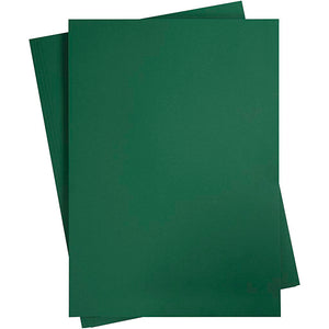 Gekleurd karton, a2, vel 420x594 mm, 180 gr, donkergroen, 10 vel 1 doos
