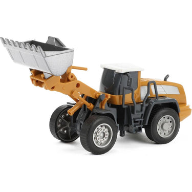 Toi-toys bulldozer metal junior 1:55 staal geel grijs