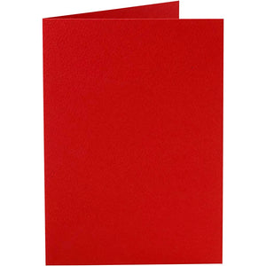 Kaarten, afmeting kaart 10,5x15 cm, 220 gr, rood, 10 stuk 1 doos