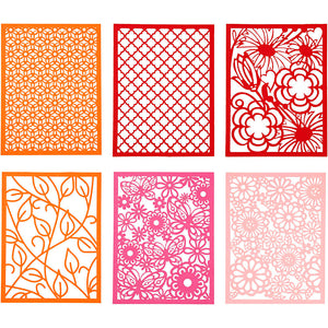 Kartonblok, a6, vel 104x146 mm, 200 gr, oranje, roze, rood, roze, 24 stuk 1 doos