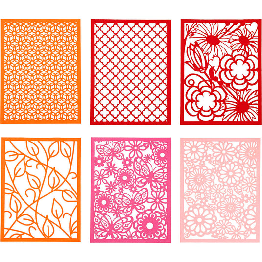Kartonblok, a6, vel 104x146 mm, 200 gr, oranje, roze, rood, roze, 24 stuk 1 doos